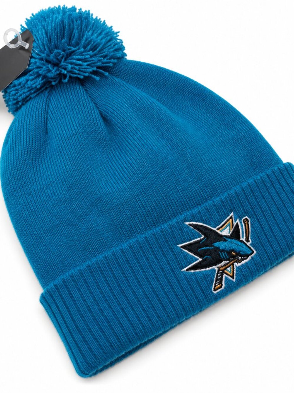 San Jose Sharks Adidas Pom Pom Knit Beanie – Teal | NHL Winter Hat | NWT